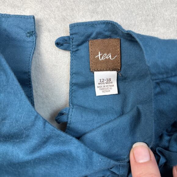 Tea‎ Collection Dress Girl 12-18 Embroidered Floral 100% Cotton Party Boho Puff - Picture 5 of 7